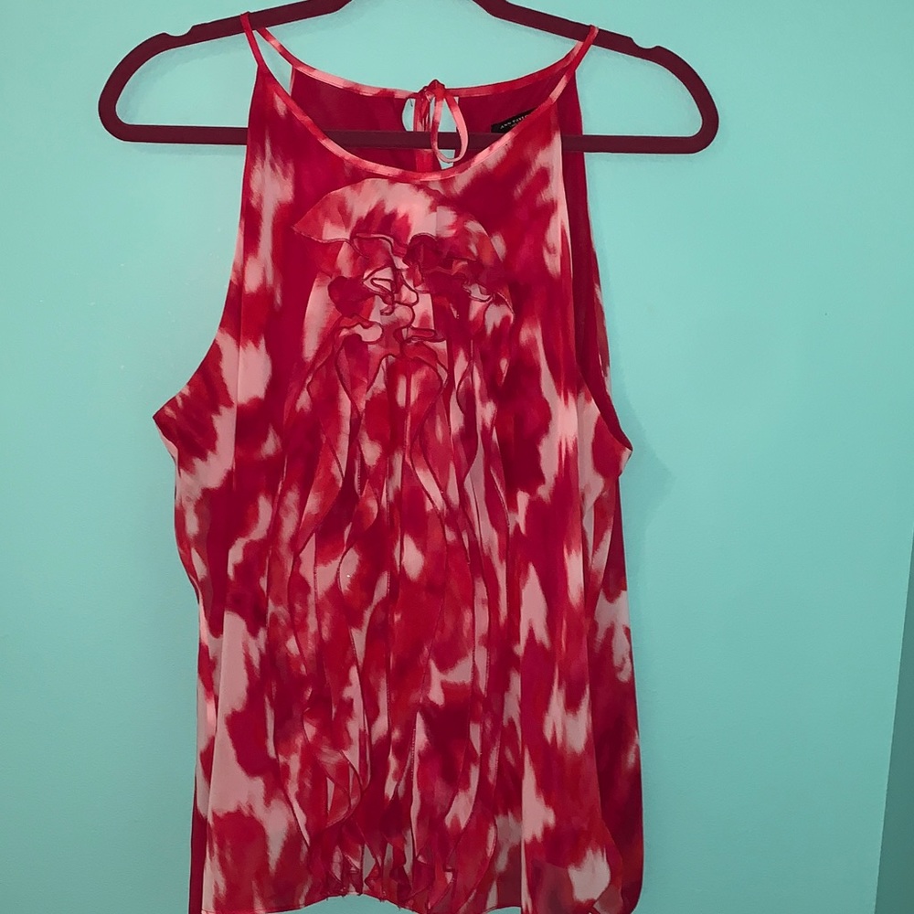Ann Taylor Red sleeveless blouse!!